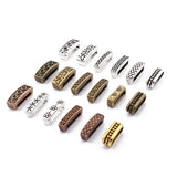 20pcs Antique Bronze Slider Spacer Beads Carved Flower Heart 10x2mm