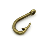 20pcs Antique Bronze Fish Hook Charms Pendants 39x19mm