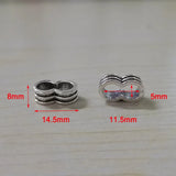 Antique Double Hole Slider Beads Spacer Connectors for Leather Cord Bracelet