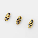 20pcs Double Hole Slider Beads Spacer 3mm Round Leather Cord Bracelet