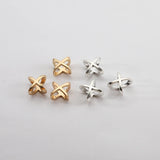 20pcs Antique Gold/Silver X Letter Beads Slider Spacers