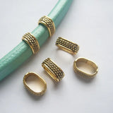 20pcs Antique Tone Slider Spacers for Leather Cord Jewelry F