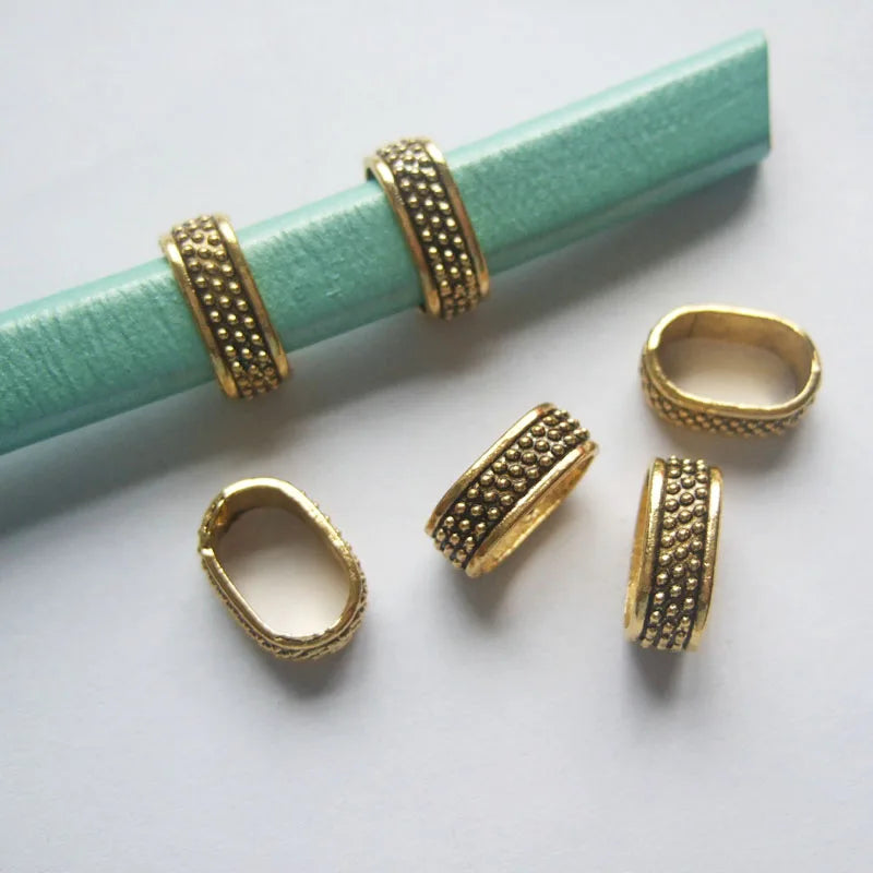 20pcs Antique Tone Slider Spacers for Leather Cord Jewelry F