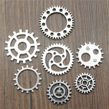 20pcs Antique Silver Steampunk Gear Pendant Charms for DIY Craft