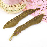 20pcs Antique Feather Hair Kanzashi/Bookmark Charm