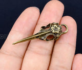 20pcs Tibetan Silver 3D Bird Skull Charms Pendant