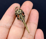 20pcs Tibetan Silver 3D Bird Skull Charms Pendant