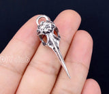 20pcs Tibetan Silver 3D Bird Skull Charms Pendant