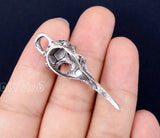 20pcs Tibetan Silver 3D Bird Skull Charms Pendant