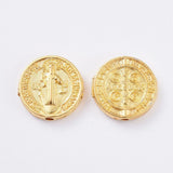 20pcs Antique Tibetan Style Alloy Cube Flat Round Beads for DIY Jewelry Making