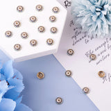 20pcs Brass Cubic Zirconia Glass Bead Caps Jewelry Charms DIY Findings 8.5x3mm
