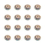 20pcs Brass Cubic Zirconia Glass Bead Caps Jewelry Charms DIY Findings 8.5x3mm
