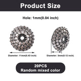 20pcs Brass Micro Pave Zirconia Bead Caps 8/11mm