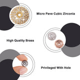 20pcs Brass Micro Pave Zirconia Bead Caps 8/11mm