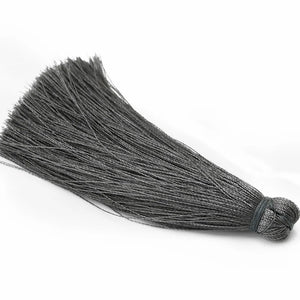 20pcs Dark Grey Silk Tassels for Jewelry Making DIY Craft Supplies