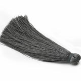 20pcs Dark Grey Silk Tassels for Jewelry Making DIY Craft Supplies