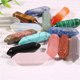 20pcs Natural Stone Pendulum Point Charms for Jewelry Making