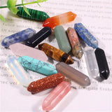 20pcs Natural Stone Pendulum Point Charms for Jewelry Making