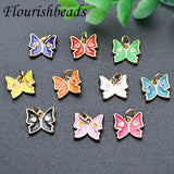 20pcs/Bag Enamel Butterfly Charms DIY Earrings Bracelet Jewelry Supplies