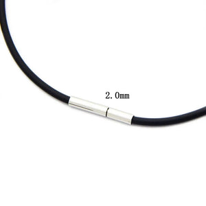 20pcs Rubber Chains 2mm/3mm Copper Magnetic Necklace Rope DIY Jewelry Findings