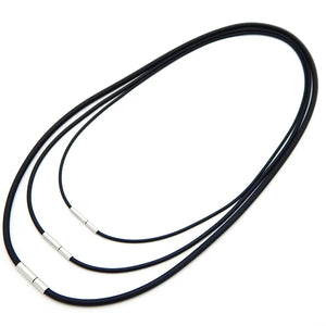 20pcs Rubber Chains 2mm/3mm Copper Magnetic Necklace Rope DIY Jewelry Findings