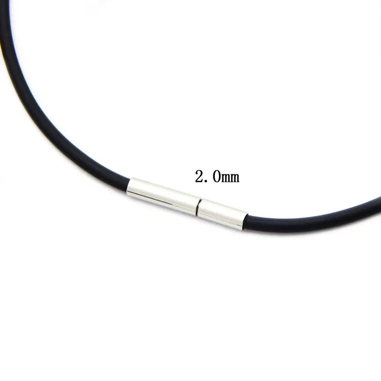 20pcs Rubber Chains 2mm/3mm Copper Magnetic Necklace Rope DIY Jewelry Findings