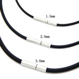 20pcs Rubber Chains 2mm/3mm Copper Magnetic Necklace Rope DIY Jewelry Findings