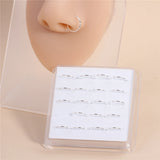 20pcs Boxed Nose Rings Hoops Body Piercing Jewelry for Single Piercing