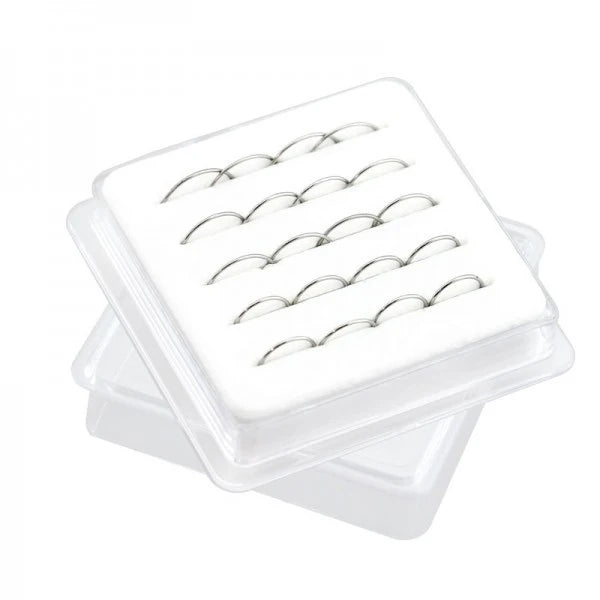 20pcs Boxed Nose Rings Hoops Body Piercing Jewelry for Single Piercing