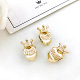 20pcs Crown Bracelet Charm Beads for Jewelry Making DIY