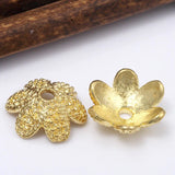 20pcs Brass Flower Spacer Beads Caps for DIY Jewelry Making
