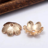 20pcs Brass Flower Spacer Beads Caps for DIY Jewelry Making