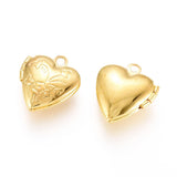 20pcs Brass Heart Locket Charm Pendants for DIY Jewelry Making