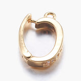 20pcs Brass Micro Pave CZ Enhancer Shortener Bails 15x9x2mm