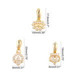 20pcs Brass Micro Pave CZ Ice Pick Bails Clasp for DIY Earrings Jewelry