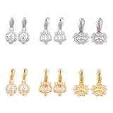 20pcs Brass Micro Pave CZ Ice Pick Bails Clasp for DIY Earrings Jewelry