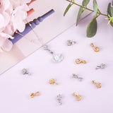 20pcs Brass Micro Pave CZ Ice Pick Bails Clasp for DIY Earrings Jewelry