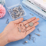 20pcs Brass Micro Pave CZ Ice Pick Pinch Bails Platinum for Earring Necklace