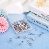 20pcs Brass Micro Pave CZ Ice Pick Pinch Bails Platinum for Earring Necklace