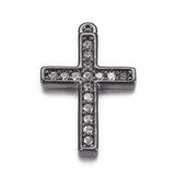 20pcs Brass CZ Latin Cross Charms Pendants 15x10x2mm