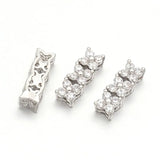 20pcs Brass Micro Pave CZ Rectangle Pendants Multi-Strand Links