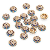 20pcs Brass CZ Glass Bead Caps 8.5x3mm DIY Jewelry Making Accessories