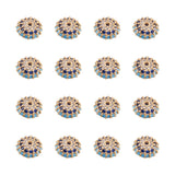 20pcs Brass CZ Glass Bead Caps 8.5x3mm DIY Jewelry Making Accessories