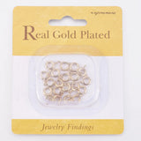 20pcs Brass Spring Ring Clasps DIY Jewelry Fastener Hook Nickel Real 18K Plated