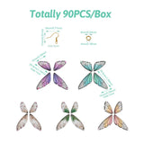 20pcs Butterfly Wing Charms Gradient Resin Pendant DIY Earring Making Kit
