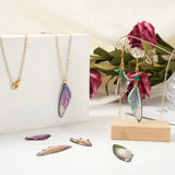 20pcs Butterfly Wing Charms Gradient Resin Pendant DIY Earring Making Kit