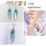 20pcs Butterfly Wing Charms Gradient Resin Pendant DIY Earring Making Kit