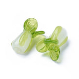 20pcs Cabbage Lampwork Glass Beads for DIY Crafts 19~21x12~14mm