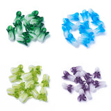 20pcs Cabbage Lampwork Glass Beads for DIY Crafts 19~21x12~14mm