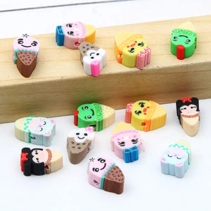20pcs Cartoon Animal Ice Cream Clay Beads for Jewelry Making DIY